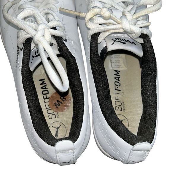 Puma White Lace up Sneakers(Size 8W) - Picture 6 of 11